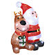 Papá Noel y reno de acrílico int ext 50 LED blanco frío 32x25x15 cm s6