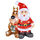 Père Noël et renne en acrylique int/ext 50 LEDs blanc froid 35x25x15 cm s3