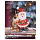 Père Noël et renne en acrylique int/ext 50 LEDs blanc froid 35x25x15 cm s4