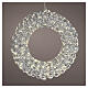Corona decorativa intrecciata int-est in PET 300 LED bianco caldo diametro 40 cm s1