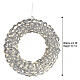 Corona decorativa intrecciata int-est in PET 300 LED bianco caldo diametro 40 cm s3