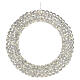 Couronne lumineuse argenté int./ext. en PET 400 LEDs blanc chaud diamètre 60 cm s1