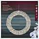Coroa luminosa prateada int/ext em PET 400 LEDs luz branco quente diâmetro 60 cm s3