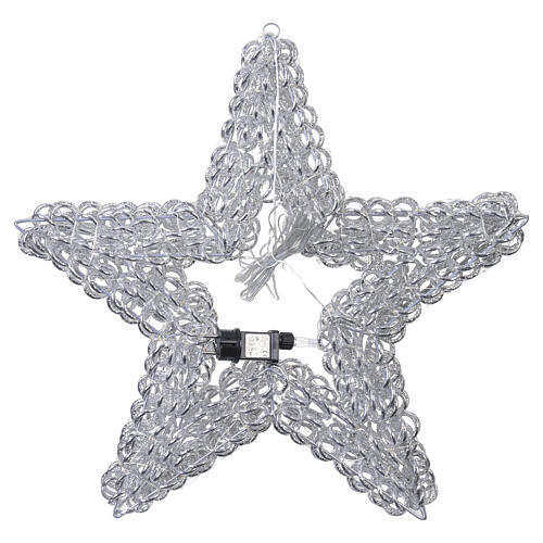 Stella luminosa int-est argento 400 LED luce calda PET 60x10 cm 5