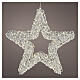 Stella luminosa int-est argento 400 LED luce calda PET 60x10 cm s1