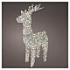 Three-dimensional silver PET luminous reindeer, indoor/outdoor, 800 warm white LEDs, 40x22x8 in s1