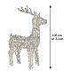 Renna luminosa tridimensionale int-est argento PET 800 LED luce calda 105x55x20 cm s3