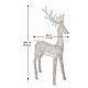 Silver PET luminous deer with branching antlers, 2350 warm white LEDs, 80x38x14 in s3