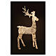 Cervidé lumineux int./ext. en PET or rose aux bois entrelacés 2350 LEDs blanc chaud 200x96x35 cm s4