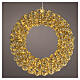 Corona luminosa int-est dorata intrecciata PET 300 LED luce calda 40x10 cm s1