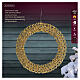 Woven gold PET luminous wreath, indoor/outdoor, 400 warm white LEDs, 23x4 in s5