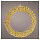 Couronne lumineuse int./ext. dorée tressée en PET 400 LEDs blanc chaud 60x10 cm s1