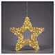 Stella luminosa int-est dorata da appendere PET 400 LED luce calda 60x10 cm s1