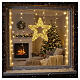 Stella luminosa int-est dorata da appendere PET 400 LED luce calda 60x10 cm s2