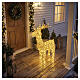Woven gold PET luminous reindeer, indoor/outdoor, 800 warm white LEDs, 40x22x8 in s2