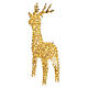Woven gold PET luminous reindeer, indoor/outdoor, 800 warm white LEDs, 40x22x8 in s6