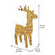 Renna luminosa int-est intrecciata oro PET 800 LED luce classica calda 105x55x20 cm s3