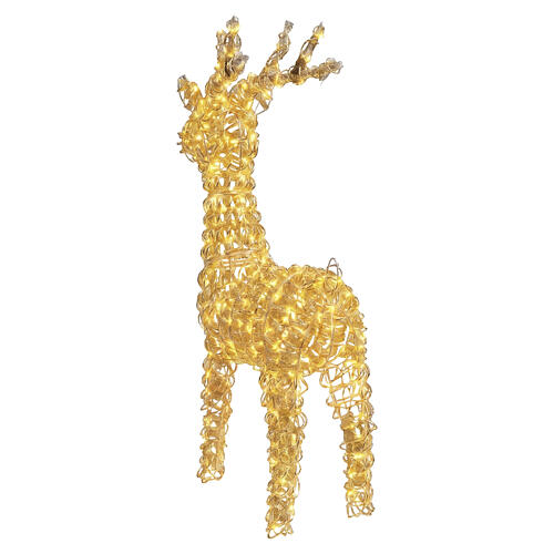 Rena luminosa int/ext entrelaçada em PET dourada 800 LEDs luz clássica quente 105x55x20 cm 6