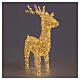 Rena luminosa int/ext entrelaçada em PET dourada 800 LEDs luz clássica quente 105x55x20 cm s5
