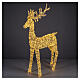Three-dimensional gold PET luminous reindeer, indoor/outdoor, 2350 warm white LEDs, 80x38x14 in s1