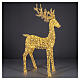 Rena luminosa tridimensional int/ext em PET ouro 2350 LEDs luz clássica quente 200x95x35 cm s4