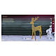 Rena luminosa tridimensional int/ext em PET ouro 2350 LEDs luz clássica quente 200x95x35 cm s7