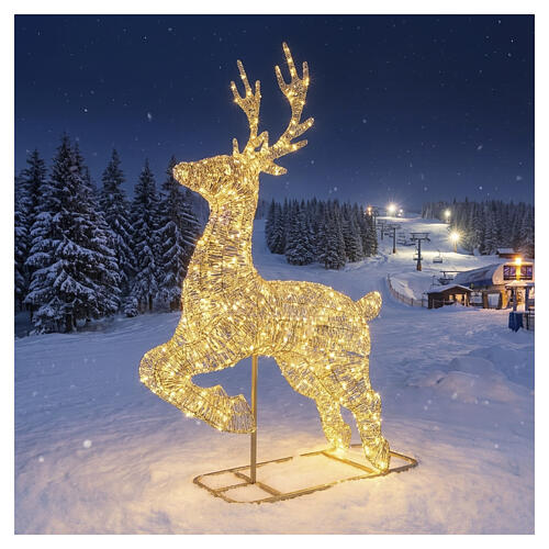 Renna luminosa rampante int-est Lumineo 10000 LED luce classica calda 335x215x70 cm 5