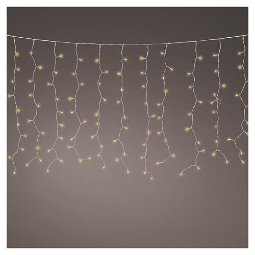 Indoor light curtain with flash effect, 160 LEDs, soft gold light, 40x80 in 1