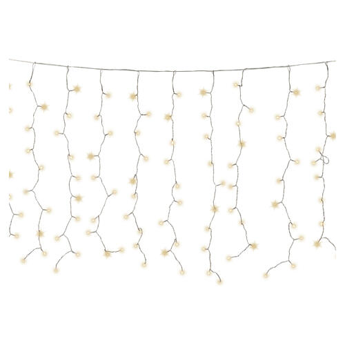 Tenda luminosa int-est effetto flash 160 LED luce soft gold 1x2 mt 2