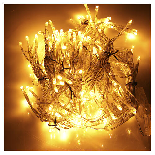 Tenda luminosa int-est effetto flash 160 LED luce soft gold 1x2 mt 3