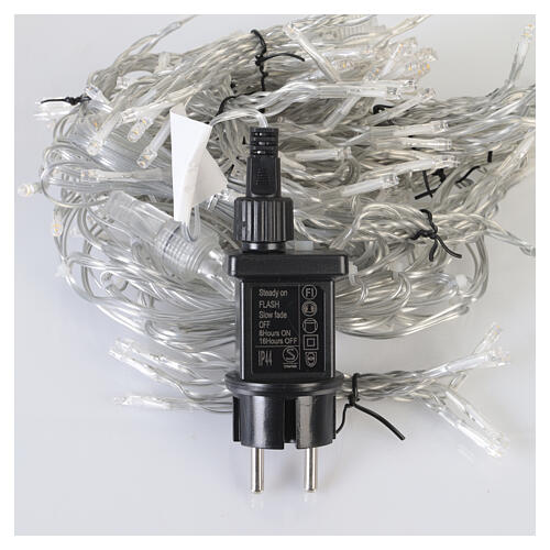 Tenda luminosa int-est effetto flash 160 LED luce soft gold 1x2 mt 4