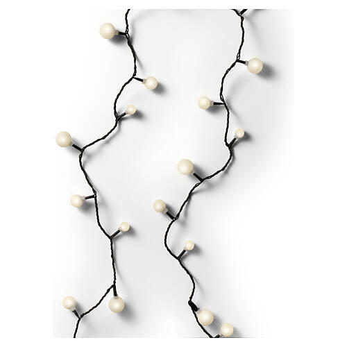 Guirlande lumineuse int/ext Cherry avec sphères LED blanc chaud 18 m 5