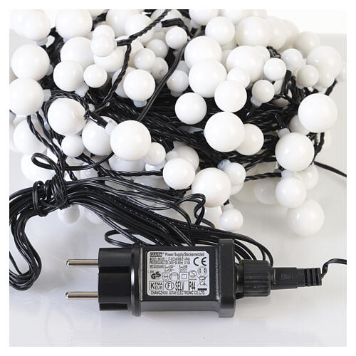 Guirlande lumineuse int/ext Cherry avec sphères LED blanc chaud 18 m 7
