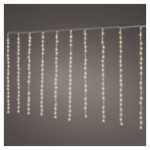 Flowing Christmas curtain lights, 200 warm white LEDs, 6x3 ft, indoor/outdoor 1