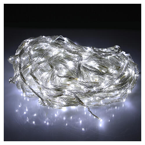 Flowing Christmas LED curtain, indoor/outdoor, snow effect, 400 cold white LEDs, 13x3 ft 3