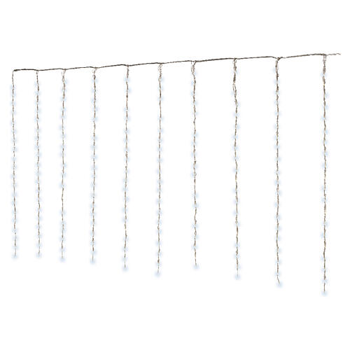 Cortina de LED natalina efeito neve Flowing 400 LEDs branco frio 4x1 m para interior/exterior 4
