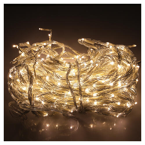 Flowing Christmas LED curtain, indoor/outdoor, snow effect, 400 warm white LEDs, 13x3 ft 4