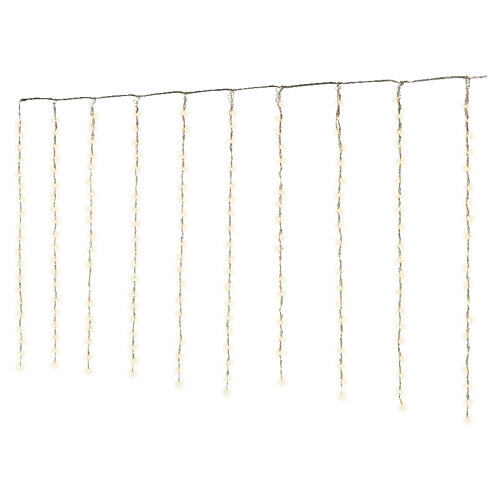 Cortina luminosa de Natal int/ext efeito neve Flowing 400 LEDs branco quente 4x1 m 5