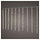 Cortina luminosa de Natal int/ext efeito neve Flowing 400 LEDs branco quente 4x1 m s1