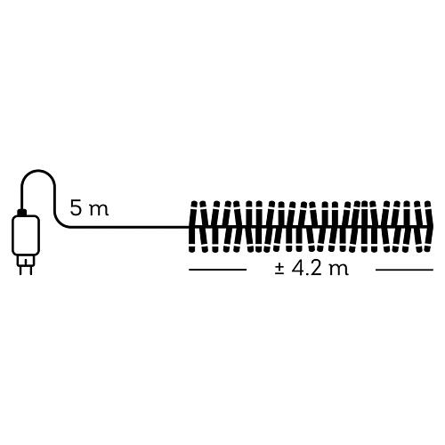 Luzes de Natal int/ext Cluster 448 LEDs soft gold efeito cintilante 420 cm 8