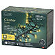 Luzes de Natal int/ext Cluster 448 LEDs soft gold efeito cintilante 420 cm s7
