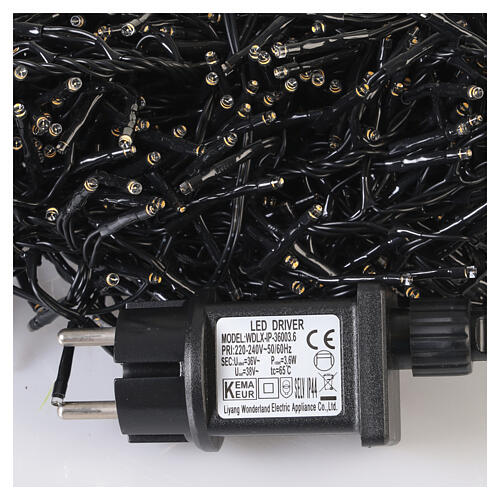 Corrente luminosa de Natal int/ext 768 LEDs soft gold efeito cintilante 7 m 7