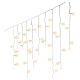 Rideau lumineux intérieur/extérieur 180 LEDs doré doux et blanc froid effet clignotant 5 m s3