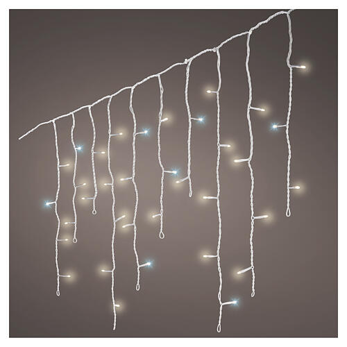 Guirlande lumineuse pendante int/ext 180 LEDs blanc chaud effet clignotant 5 m 1