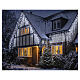 Cortina luminosa para interior, 720 LEDs branco frio, 10 funções, efeito neve, 18 m s7
