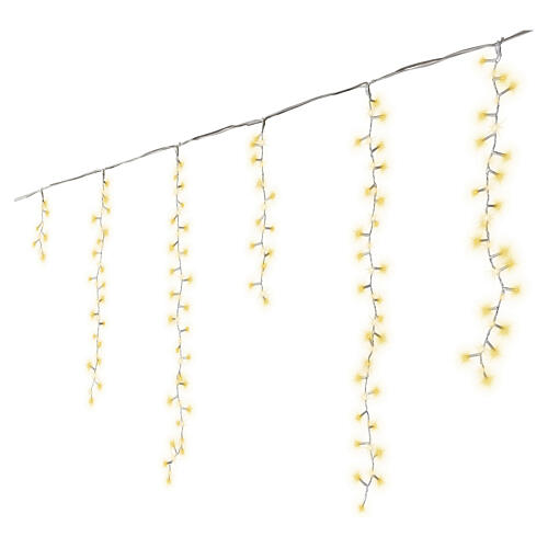 Tenda luminosa int-est ghiacciolo 1416 LED bianco caldo soft gold 12 m 3
