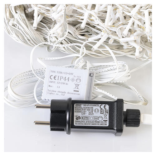 Tenda luminosa int-est ghiacciolo 1416 LED bianco caldo soft gold 12 m 4
