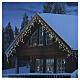 Rideau lumineux effet neige intérieur/extérieur avec 1416 LED, blanc chaud, blanc froid et blanc classique, 12 m s2