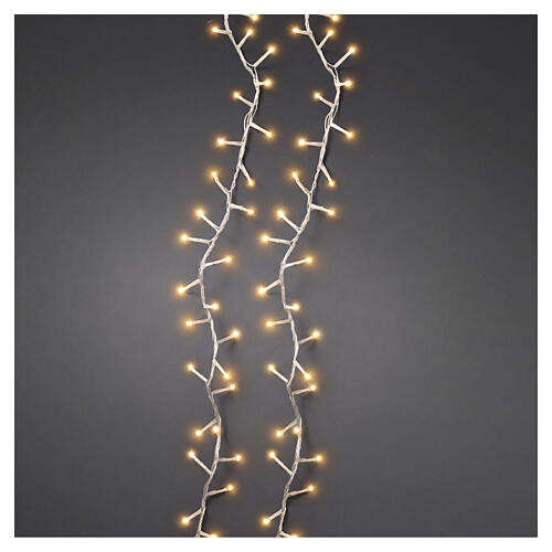 Cordão de luzes interior/exterior com 1000 LEDs luz dourada suave e efeito cintilante 22,5 m 1