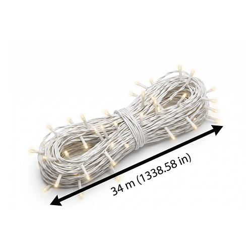 Catena luminosa per alberi int-est 1500 LED soft gold 34 m effetto scintillio 3
